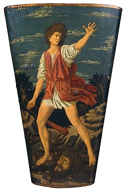 Davi com a Cabeça de Golias, 1450/14555 - Andrea del Castagno Retrado de Davi com a cabeça de Golias